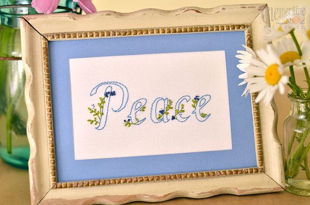 Cultivating the Fruit of the Spirit: PEACE (+ free embroidery pattern)